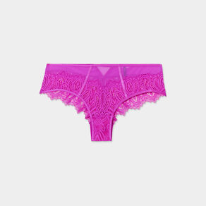 shorty en dentelle coton violet femme Shorty en dentelle coton violet femme