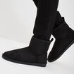 Bottines fourr&eacute;es plates noir femme