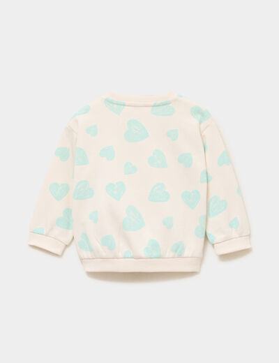 Ensemble sweat et legging creme b&eacute;b&eacute; fille