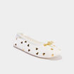 Chaussons ballerines avec pochette blanc femme