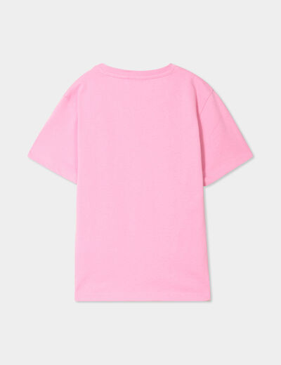 T-shirt manches courtes coton Stitch rose fille