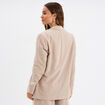 Veste blazer droite beige femme