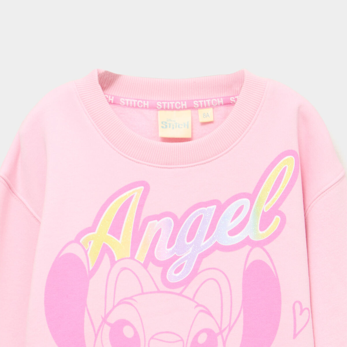 Sweat manches longues Stitch rose fille