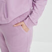 Pantalon de jogging droit violet clair femme grande taille