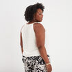 Débardeur dentelle encolure américaine blanc femme grande taille
