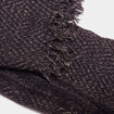 Écharpe à franges fines noir femme