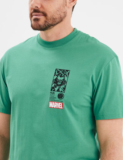 T-shirt manches courtes Marvel Hulk vert homme