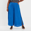Pantalon large fluide 7/8ème bleu roi femme grande taille