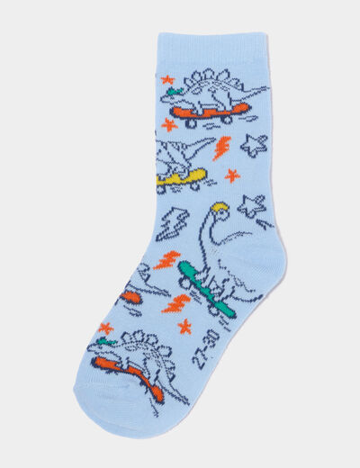 Lot 5 paires chaussettes mi-hautes multicolore gar&ccedil;on