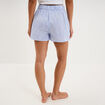 Short de pyjama taille &eacute;lastiqu&eacute;e coton blanc femme