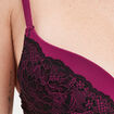 Soutien-gorge dentelle maxi push-up rouge femme