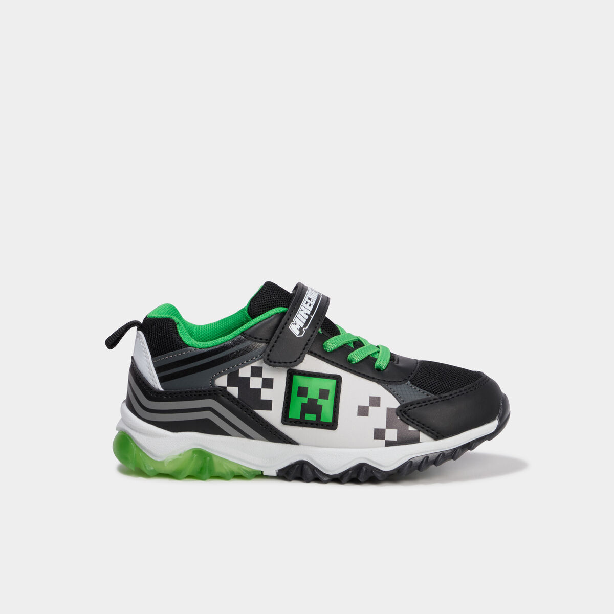 Baskets running lumineuses Minecraft noir gar&ccedil;on