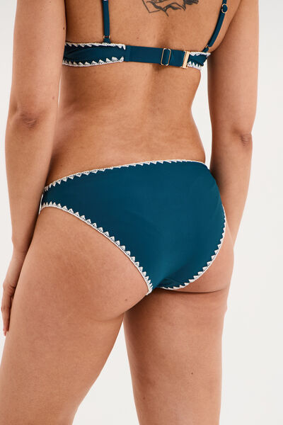 Bas de maillot de bain bleu p&eacute;trole femme