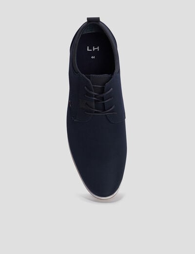 Derbies texturées à lacets bleu marine homme