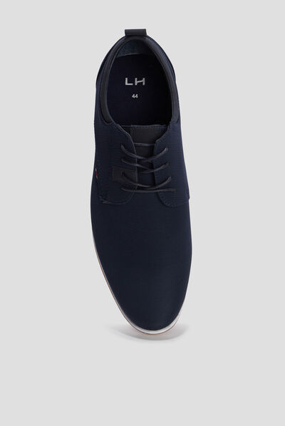 Derbies texturées à lacets bleu marine homme