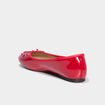 Ballerines vernies avec noeud rouge femme