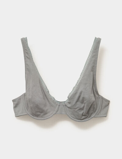 Soutien-gorge foulard coton majoritaire vert clair femme