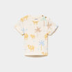 T-shirt avec manches courtes coton creme b&eacute;b&eacute; gar&ccedil;on