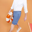 Short chino slim Creeks bleu gris homme