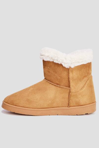 Bottines fourr&eacute;es marron femme
