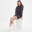Robe sweat à capuche gris foncé femme