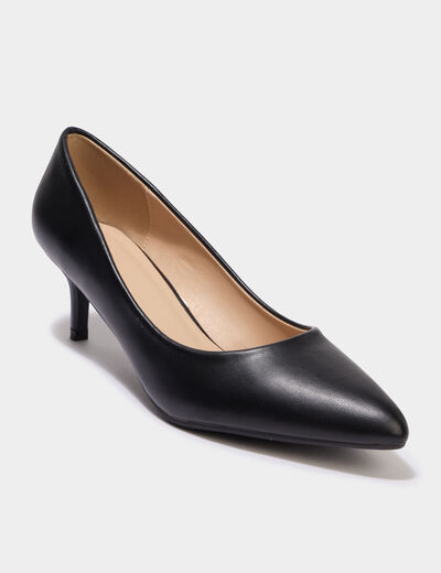 Escarpins &agrave; bouts pointus noir femme