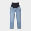 Jeans grossesse slim 7/8ème avec bandeau denim double stone femme maternité