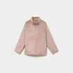 Veste pyjama effet polaire col montant beige femme grande taille