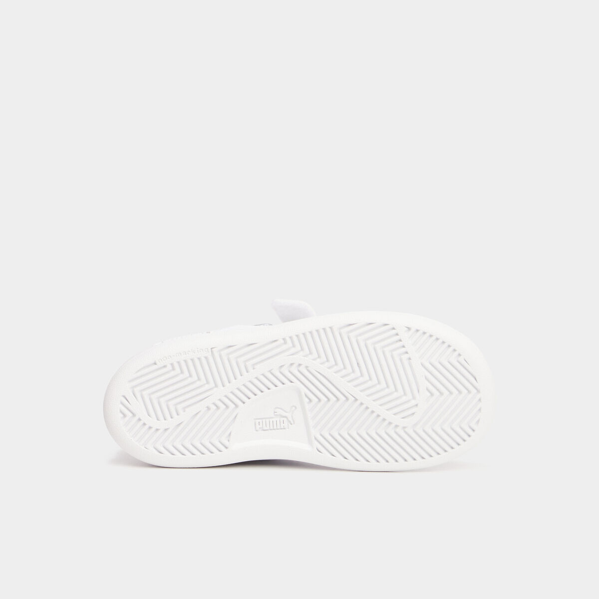 Tennis basses à scratchs Puma Smash blanc garçon