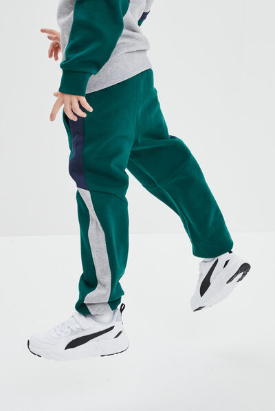 Baskets running à scratchs Puma Trinity blanc garçon