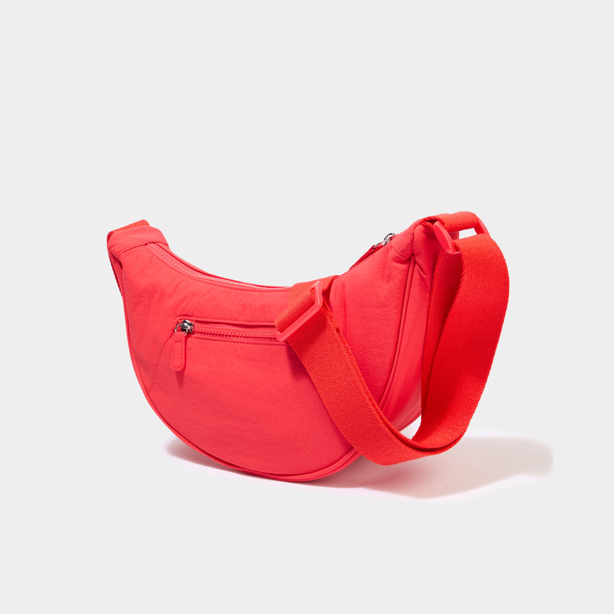 Sac banane en bandouli&egrave;re rouge clair femme