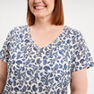 T-shirt manches courtes ecru femme grande taille