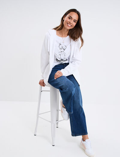 T-shirt coton Disney La Fée Clochette blanc femme