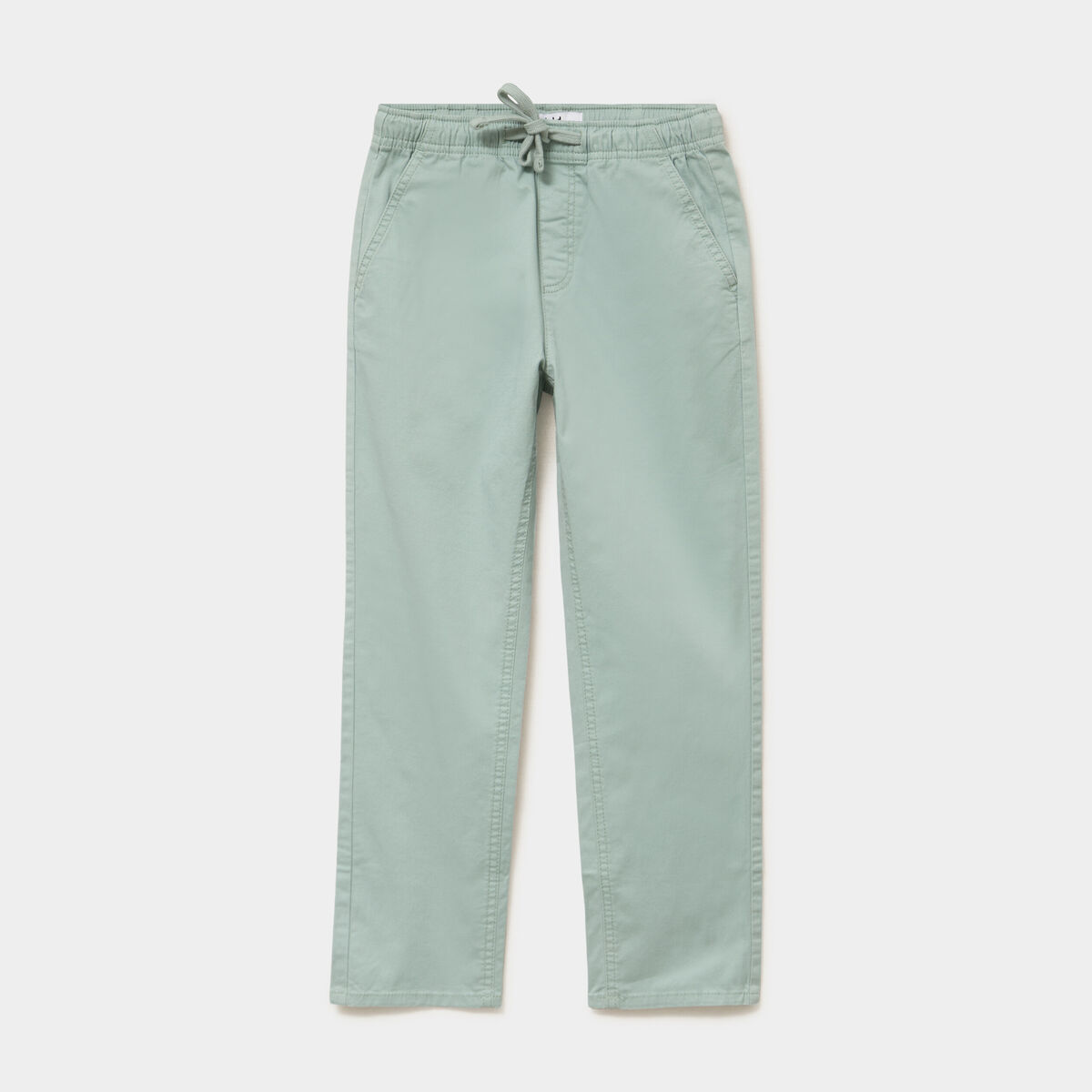 Pantalon chino droit taille ajustable vert pastel gar&ccedil;on