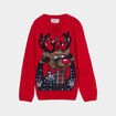 Pull col rond rouge garçon