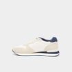 Baskets bi-mati&egrave;re &agrave; lacets Creeks gris clair femme