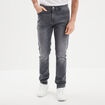 Jean stretch coupe slim denim gris homme