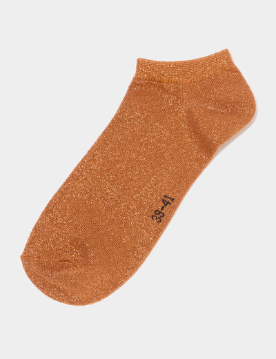 Lot 5 paires chaussettes invisibles marron femme