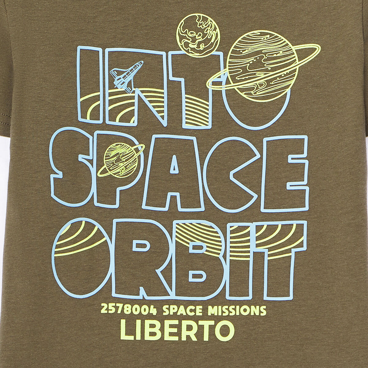 T-shirt effet 2-en-1 coton Liberto vert kaki garçon