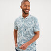 Polo jersey droit manches courtes coton gris homme