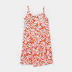 Robe avec bretelles courte orange fille