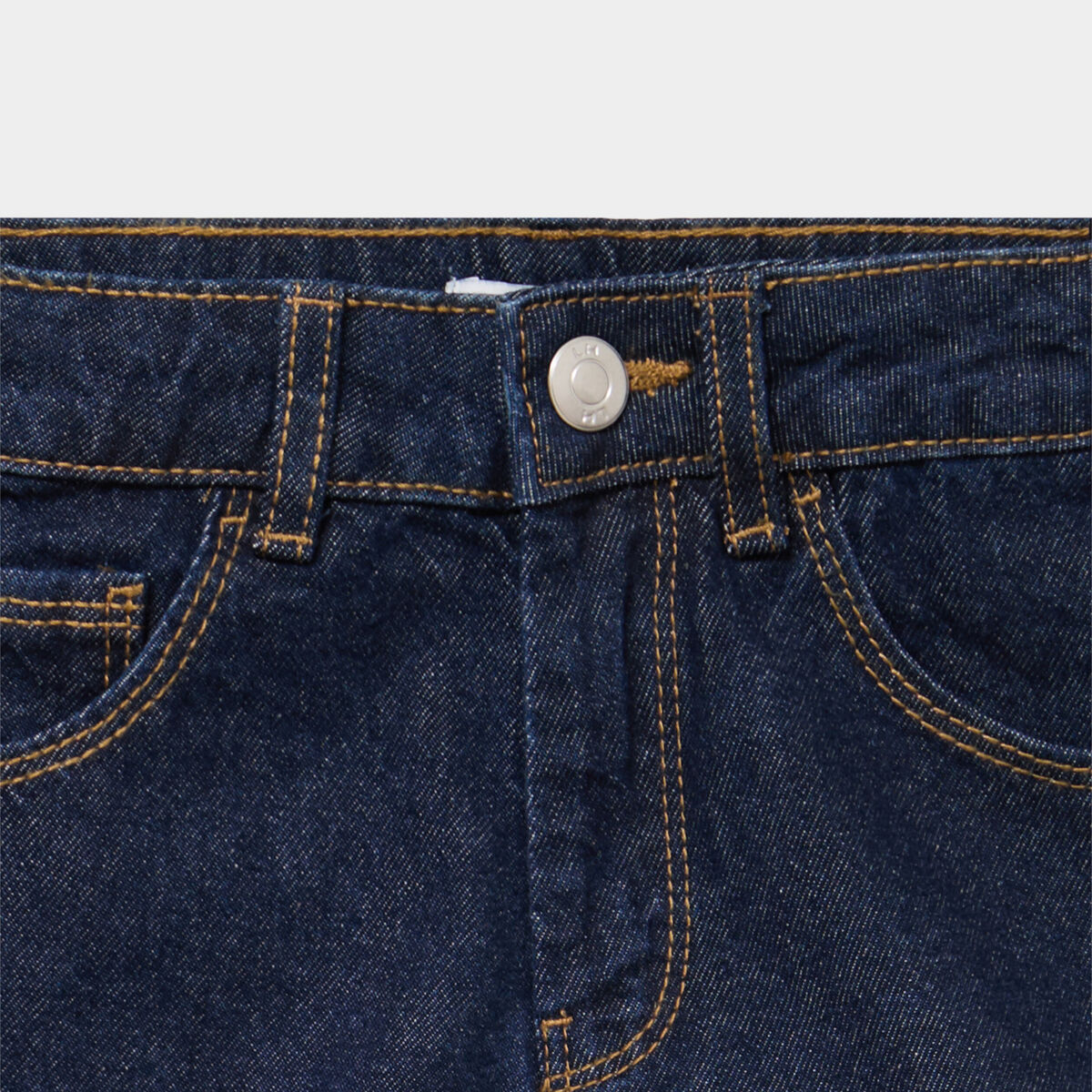 Short en jean taille ajustable coton denim brut fille