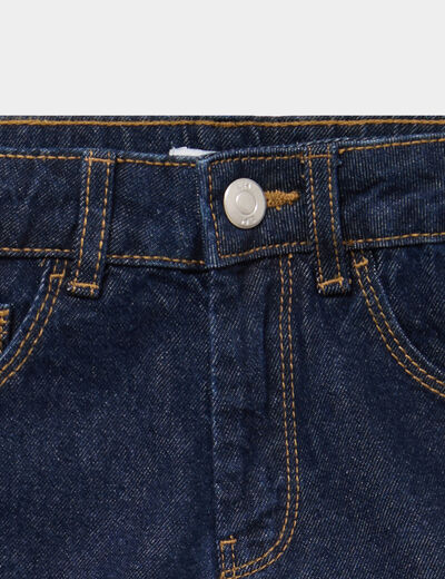Short en jean taille ajustable coton denim brut fille