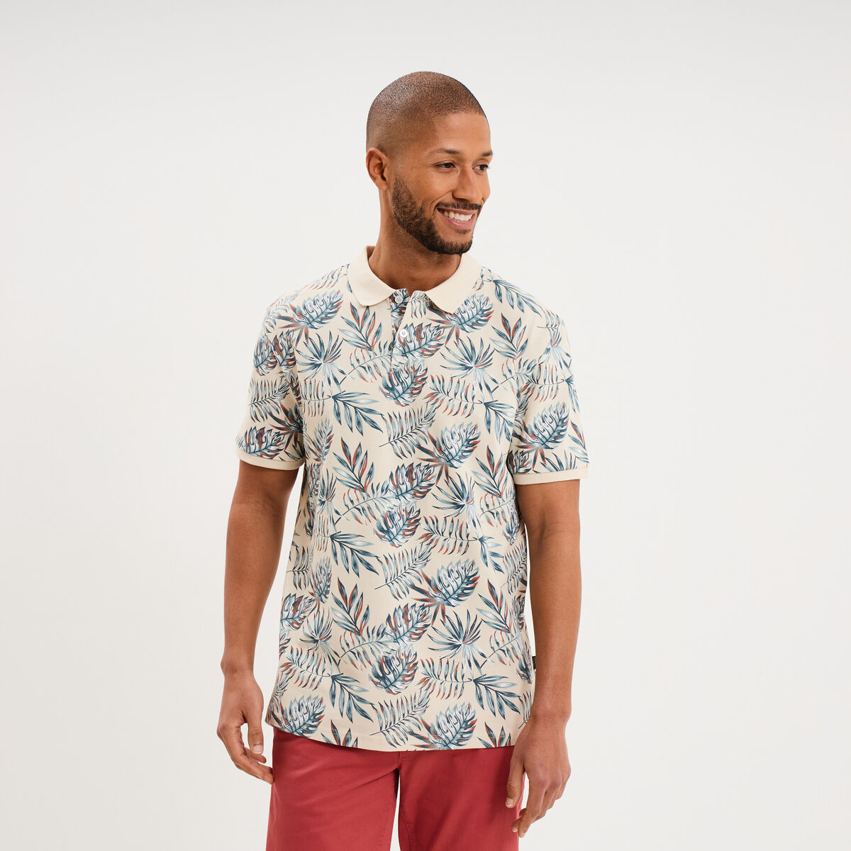 Polo jersey coton manches courtes multicolore homme
