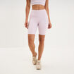 Short cycliste de sport taille haute violet clair femme