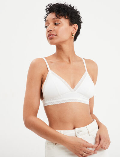 Soutien-gorge triangle paddé blanc femme
