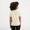 T-shirt manches courtes col en V coton jaune clair femme