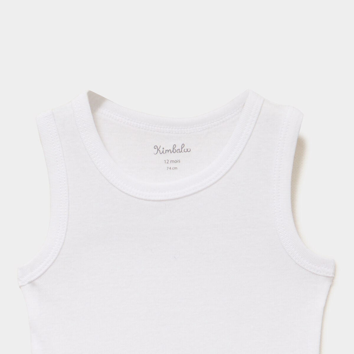 Lot 3 bodies marcels coton sans manches blanc b&eacute;b&eacute;