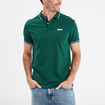 Polo avec broderie poitrine coton Creeks vert foncé homme