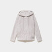 Veste de pyjama effet polaire gris clair femme